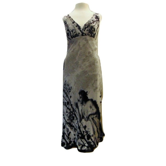 Gala Collection Dresses & Skirts - Gala Collection silk cherub print maxi dress Sz S